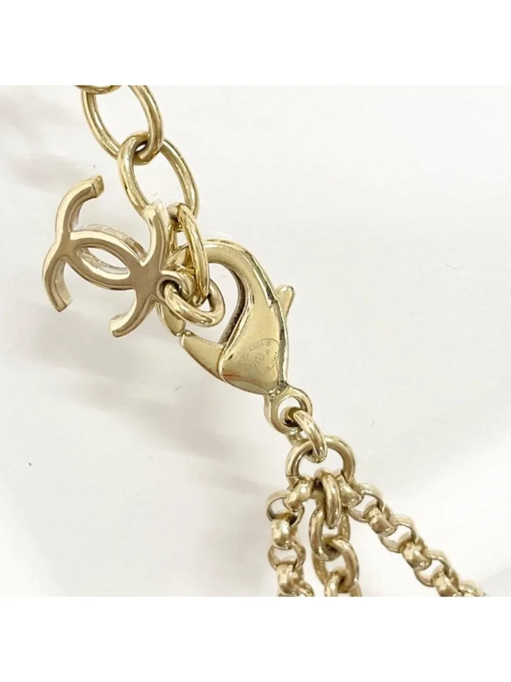 Chanel Necklace Choker Coco Mark Rhinestone Heart